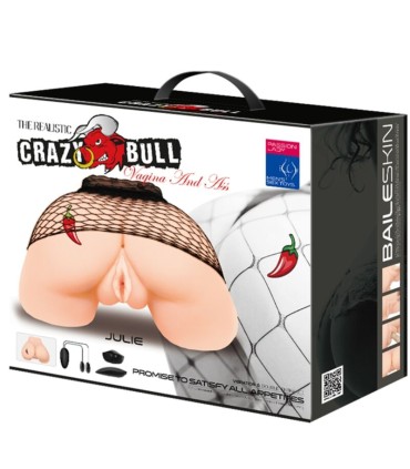 CRAZY BULL VAGINA Y ANO CON MALLA REALISTA CON VIBRACION