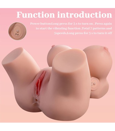 XISE FRIEDA TORSO REALISTICO FEMENINO CON VIBRACION 36 CM