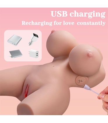 XISE FRIEDA TORSO REALISTICO FEMENINO CON VIBRACION 36 CM