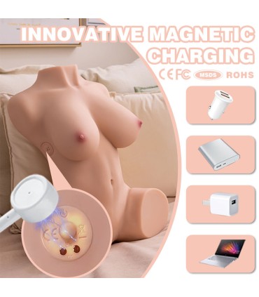 XISE DANIA THRUSTING TORSO REALISTICO CON VIBRACION FEMENINO 52 CM
