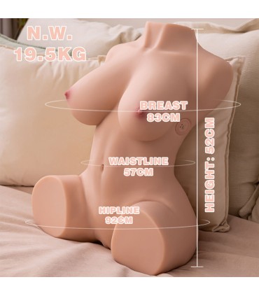 XISE DANIA THRUSTING TORSO REALISTICO CON VIBRACION FEMENINO 52 CM