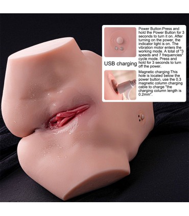 XISE TRACY VIBRATING MASTURBADOR VAGINA Y ANO REALISTICO MULTIPOSICION CON VIBRACION