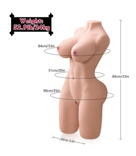 XISE ERICA THRUSTING TORSO REALISTICO CON VIBRACION FEMENINO 84 CM