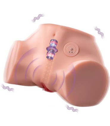 XISE FENNIE SHAKING MASTURBADOR VAGINA Y ANO REALISTICO MULTIPOSICION CON VIBRACION