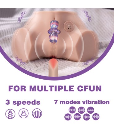 XISE FENNIE SHAKING MASTURBADOR VAGINA Y ANO REALISTICO MULTIPOSICION CON VIBRACION