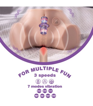 XISE FENNIE SHAKING MASTURBADOR VAGINA Y ANO REALISTICO MULTIPOSICION CON VIBRACION