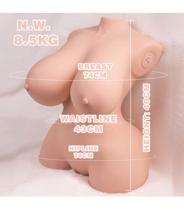 XISE TINY THRUSTING TORSO REALISTICO CON VIBRACION FEMENINO 40 CM