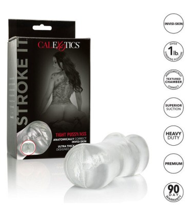 CALEXOTICS STROKE IT MASTURBADOR VAGINA ANO TRASLUCIDO