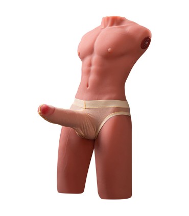 XISE JASON HALF BODY TORSO REALISTICO MASCULINO CON THRUSTING Y VIBRACION 55 CM