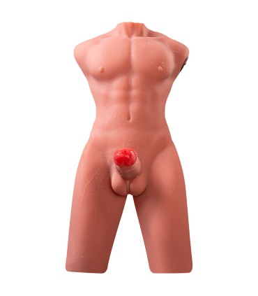 XISE JASON HALF BODY TORSO REALISTICO MASCULINO CON THRUSTING Y VIBRACION 55 CM