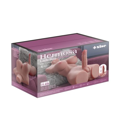 XISE HERMOSA LADY BOY TORSO FEMENINO CON DILDO CON VIBRACION Y THRUSTING 49 CM