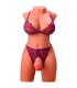XISE MIAH LADY BOY TORSO FEMENINO CON DILDO CON VIBRACION Y THRUSTING 55 CM