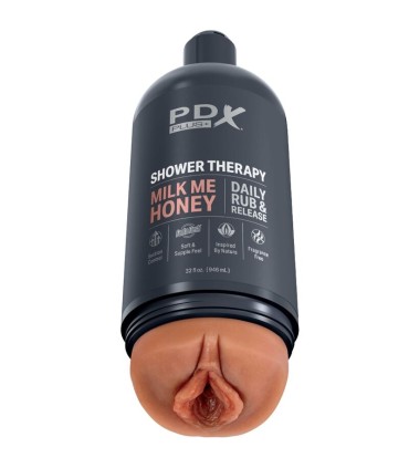 PDX PLUS MASTURBADOR STROKER DISENO DISCRETO DE BOTE CHAMPU MILK ME HONEY CARAMELO