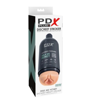 PDX PLUS MASTURBADOR STROKER DISENO DISCRETO DE BOTE CHAMPU MILK ME HONEY