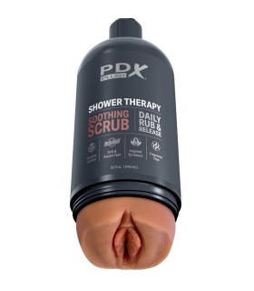 PDX PLUS MASTURBADOR STROKER DISENO DISCRETO DE BOTE CHAMPU SOOTHING SCRUB CARAMELO