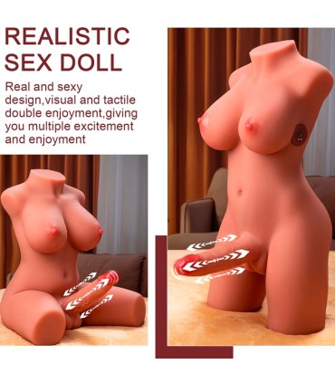 XISE MIAH LADY BOY TORSO FEMENINO CON DILDO CON VIBRACION Y THRUSTING 55 CM