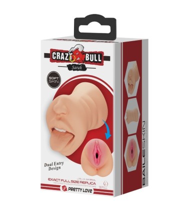 CRAZY BULL SARAH MASTUBADOR EN FORMA DE VAGINA DOBLE ENTRADA