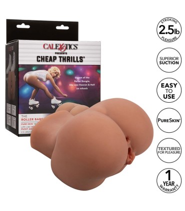 CALEXOTICS THE ROLLER BABE DOBLE MASTURBADOR REALISTICO NATURAL