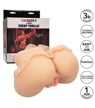 CALEXOTICS THE PEEP SHOW GIRL DOBLE MASTURBADOR REALISTICO NATURAL