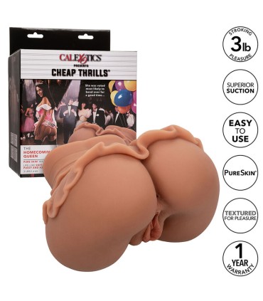 CALEXOTICS THE HOMECOMING QUEEN DOBLE MASTURBADOR REALISTICO CARAMELO