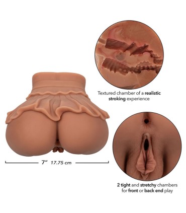 CALEXOTICS THE HOMECOMING QUEEN DOBLE MASTURBADOR REALISTICO CARAMELO