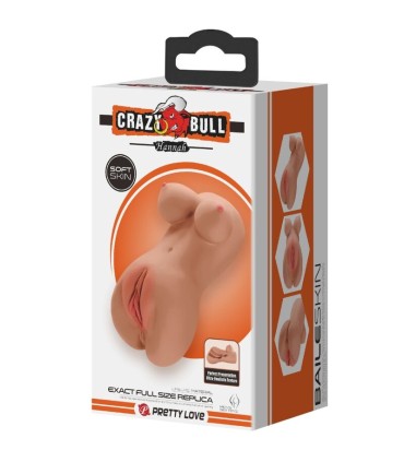 CRAZY BULL HANNAH MASTURBADOR DOBLE VAGINA ANO REALISTICO MULATO