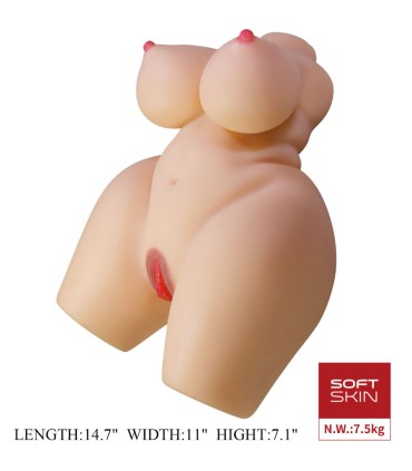 CRAZY BULL GRACE TORSO FEMENINO REALISTA VAGINA Y ANAL 75 KG