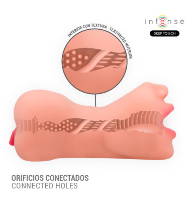 INTENSE DEEP TOUCH RILEY MASTURBADOR DOBLE BOCA VAGINA