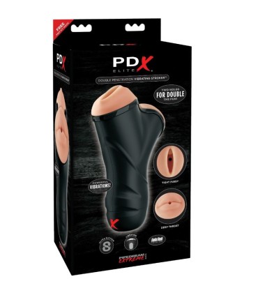 PDX ELITE MASTURBADOR MASCULINO DOBLE BOCA Y VAGINA
