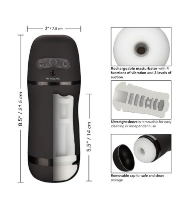 CALEXOTICS OPTIMUM POWER MASTURBADOR CON VIBRACION Y SUCCIONADOR