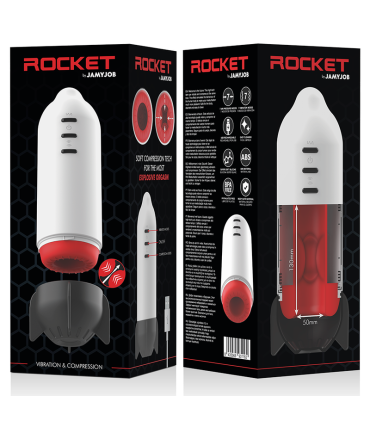 JAMYJOB ROCKET MASTURBADOR TECNOLOGIA SOFT COMPRESSION Y VIBRACION