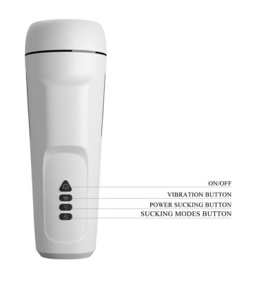 PRETTY LOVE SIENNA MASTURBADOR MASCULINO CON VIBRACION VOZ Y SUCCION