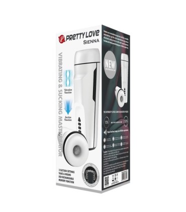 PRETTY LOVE SIENNA MASTURBADOR MASCULINO CON VIBRACION VOZ Y SUCCION