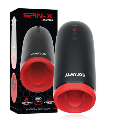 JAMYJOB SPIN X MASTURBADOR CON ROTACION Y FUNCION CALOR