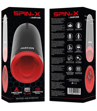JAMYJOB SPIN X MASTURBADOR CON ROTACION Y FUNCION CALOR