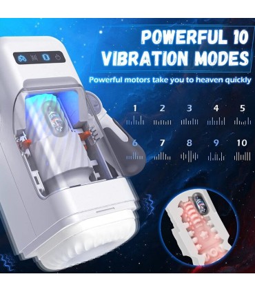 GAME CUP MASTURBADOR MASCULINO CON VIBRACION Y FUNCION CALOR CON SOPORTE PARA MOVILES NEGRO