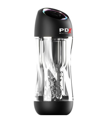 PDX ELITE MASTURBADOR STROKER VIEWTUBE PRO VIBRADOR TRANSPARENTE