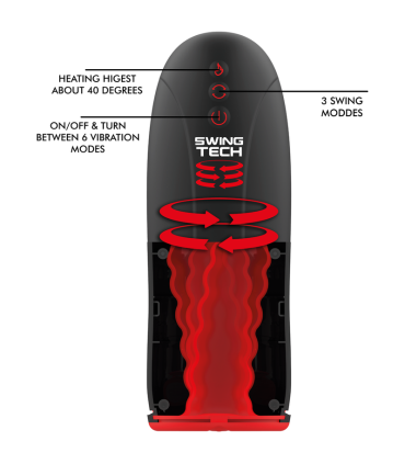 JAMYJOB SWING R MASTURBADOR DE CALOR OSCILACION Y VIBRACION