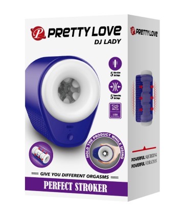 PRETTY LOVE DJ LADY MASTURBADOR MASCULINO CON VIBRACION 5 CONFIGURACIONES MORADO