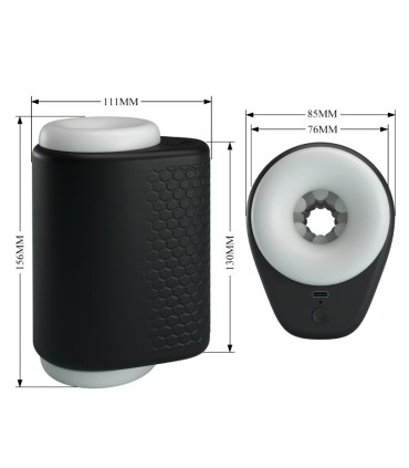 PRETTY LOVE DJ GIRL MASTURBADOR MASCULINO CON VIBRACION 5 CONFIGURACIONES NEGRO