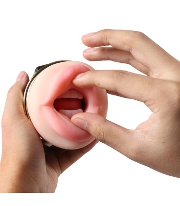 SHEQU KAY MASTURBADOR DOBLE CON VIBRACION DUAL BOCA Y VAGINA