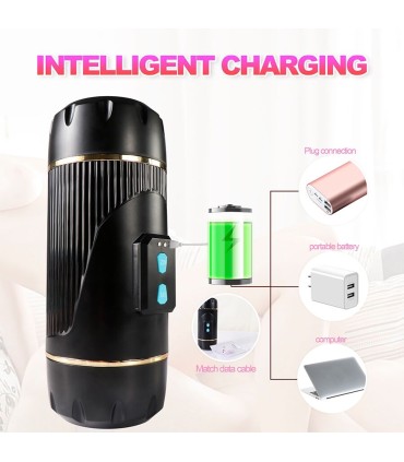 SHEQU KAY MASTURBADOR DOBLE CON VIBRACION DUAL BOCA Y VAGINA