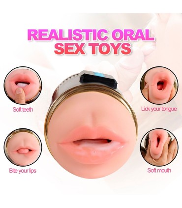 SHEQU KAY MASTURBADOR DOBLE CON VIBRACION DUAL BOCA Y VAGINA