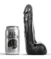 ALL BLACK - DILDO REALÍSTICO NEGRO SUAVE 20 CM