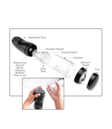 EXTREME TOYZ PDX MEGA BATOR USB MASTURBADOR MASCULINO VAGINA BLANCO