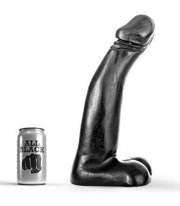ALL BLACK DILDO REALISTA NEGRO FISTING 29 CM