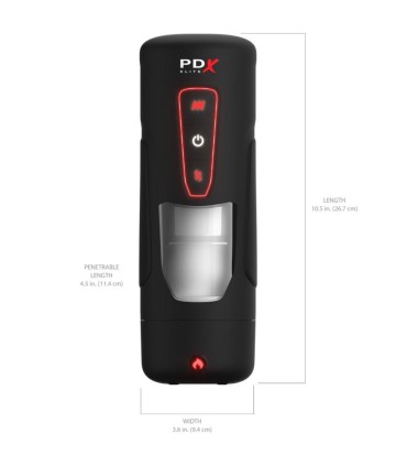 PDX ELITE MILK ME HOTTER MASTURBADOR AUTOMATICO CON THRUSTING Y VIBRACION EFECTO CALOR