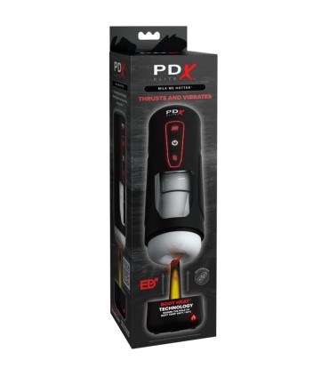 PDX ELITE MILK ME HOTTER MASTURBADOR AUTOMATICO CON THRUSTING Y VIBRACION EFECTO CALOR