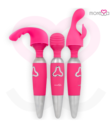 MORESSA ODILON WAND POTENTE MOTOR MAS DOS CABEZALES PREMIUM SILICONE RECARGABLE