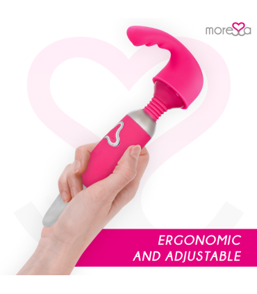 MORESSA ODILON WAND POTENTE MOTOR MAS DOS CABEZALES PREMIUM SILICONE RECARGABLE